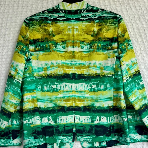 Lafayette 148 New York Lilith Blazer in Aquarium Green Sz 10 - Picture 7 of 7